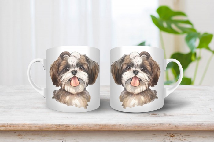 shih-tzu mintás bögre 2