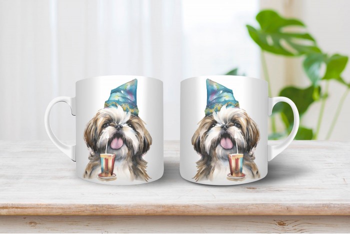 shih-tzu mintás bögre 2