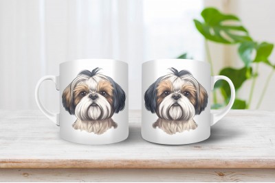 Shih-tzu mintás bögre
