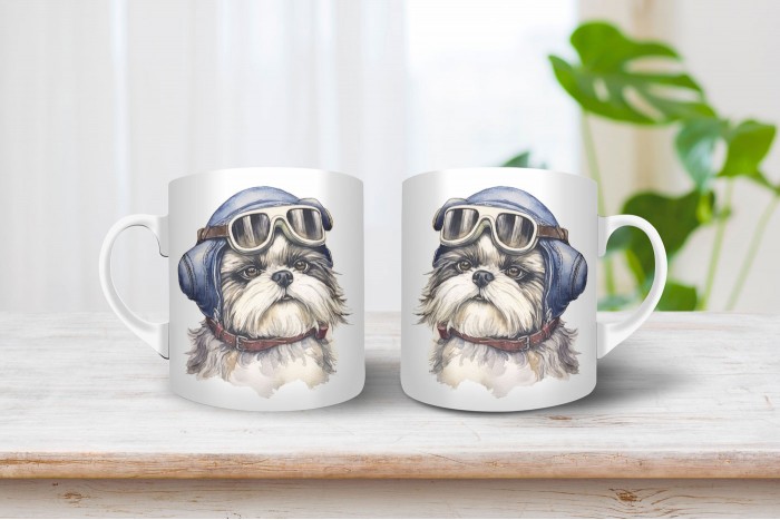 shih-tzu mintás bögre 2