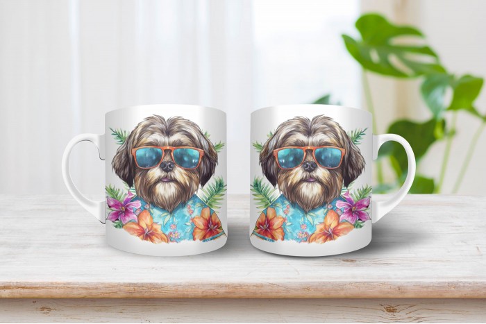 shih-tzu mintás bögre 2