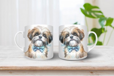 Shih-tzu mintás bögre