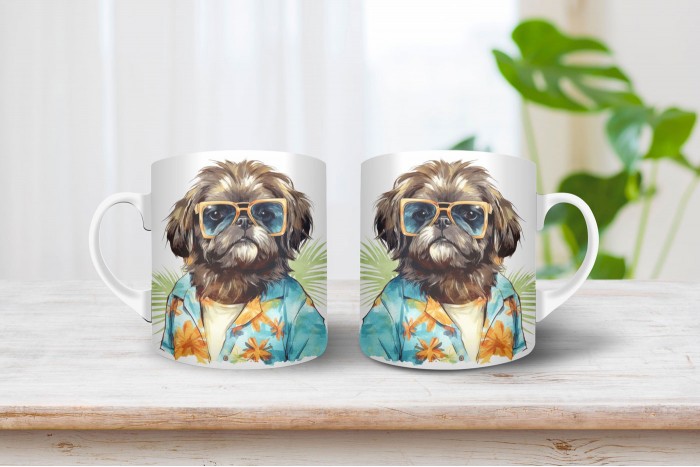 shih-tzu mintás bögre 2