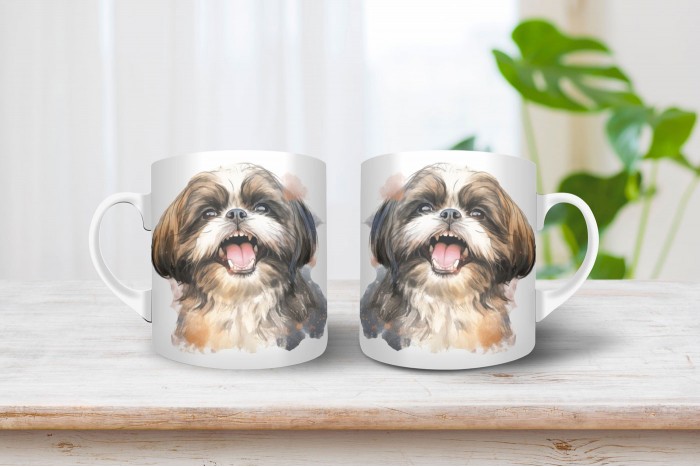 shih-tzu mintás bögre 2