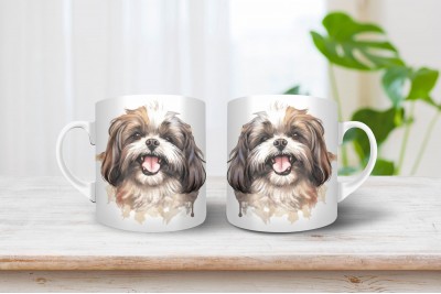 Shih-tzu mintás bögre