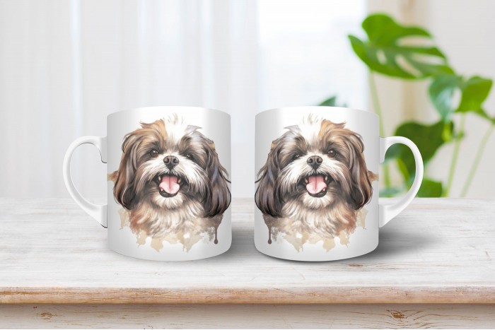 shih-tzu mintás bögre 2