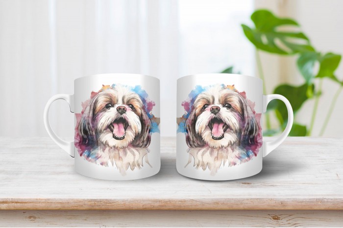 shih-tzu mintás bögre 2