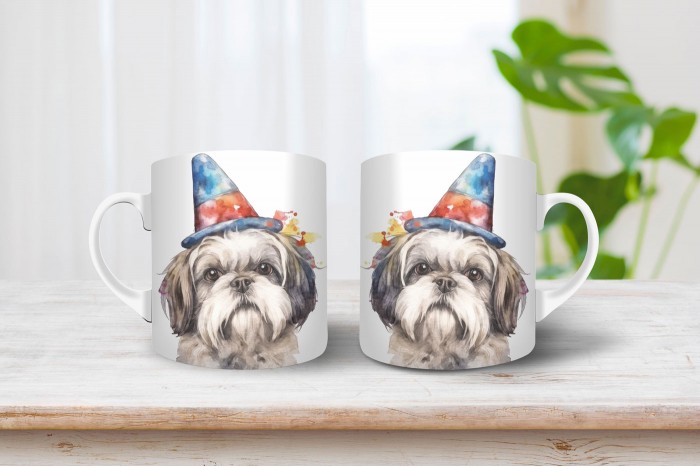 shih-tzu mintás bögre 2