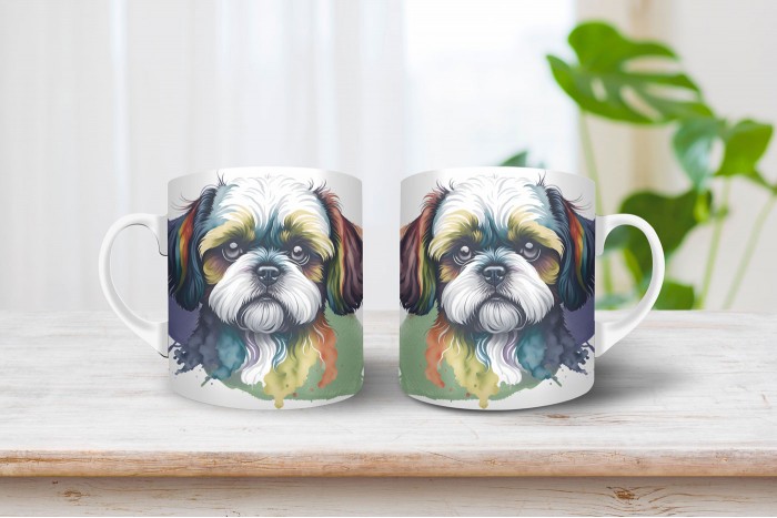 shih-tzu mintás bögre 2