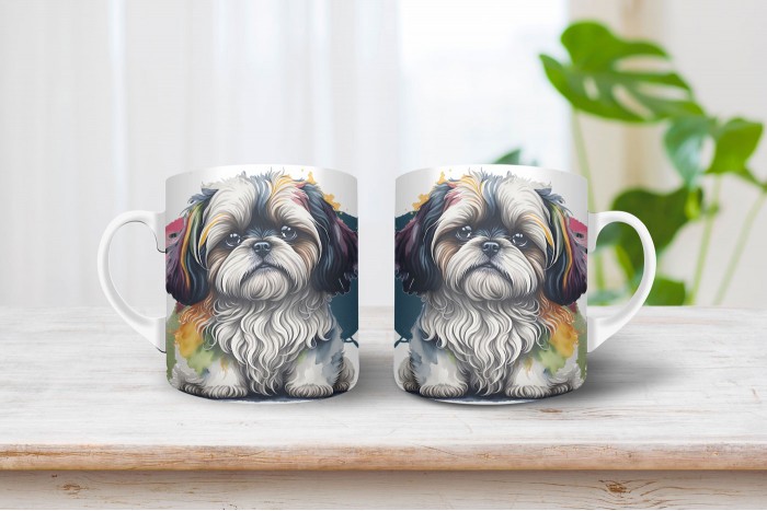 shih-tzu mintás bögre 2