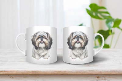 Shih-tzu mintás bögre