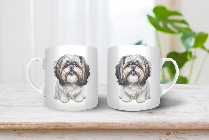 shih-tzu mintás bögre 2