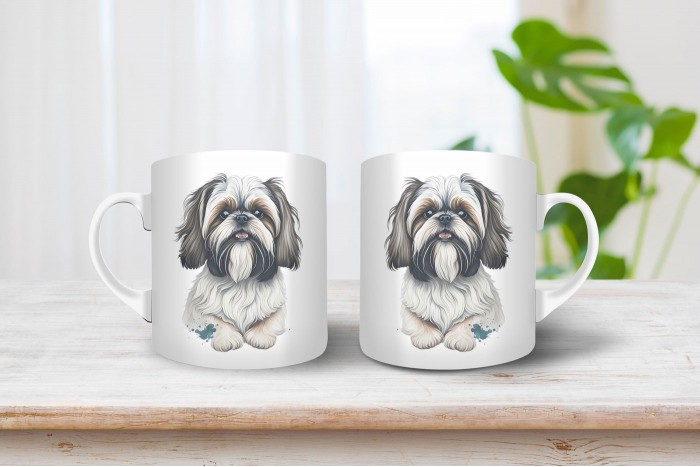 shih-tzu mintás bögre 2