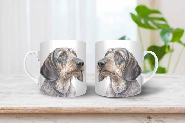 szálkásszőrű tacskó mintás bögre 2