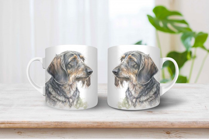 szálkásszőrű tacskó mintás bögre 2