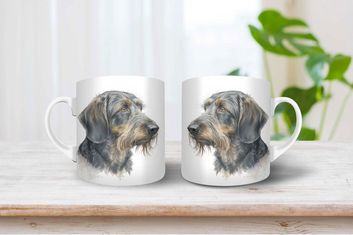 szálkásszőrű tacskó mintás bögre 2