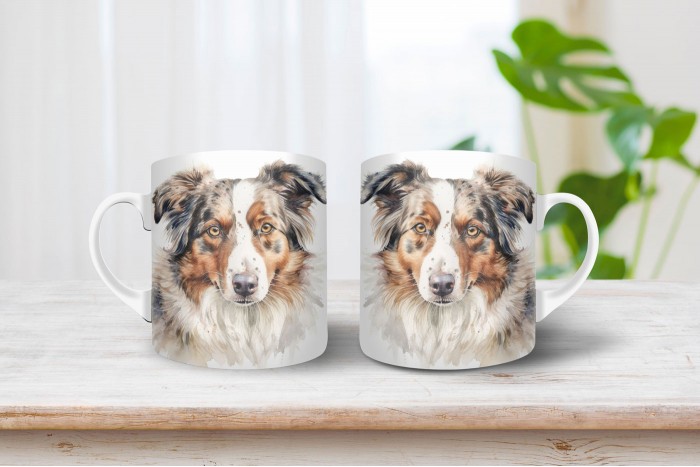 ausztrál juhászkutya mintás bögre 2