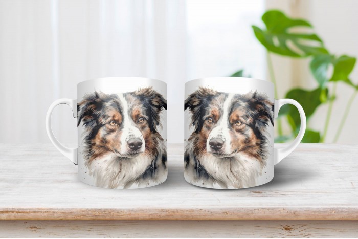 ausztrál juhászkutya mintás bögre 2