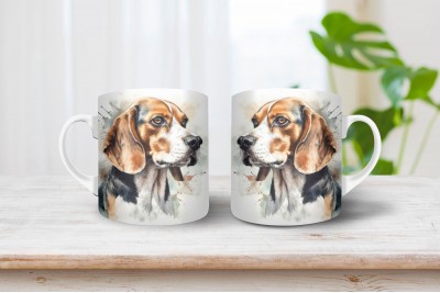 Beagle mintás bögre