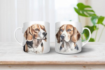 Beagle mintás bögre