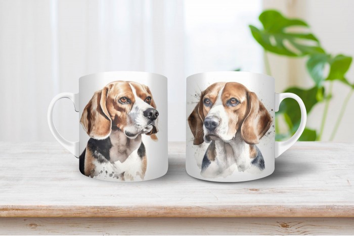 beagle mintás bögre 2