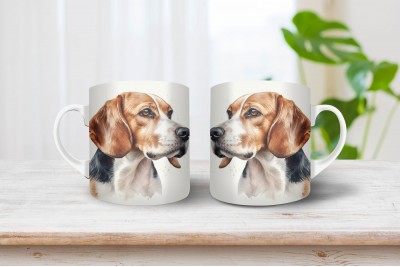 Beagle mintás bögre
