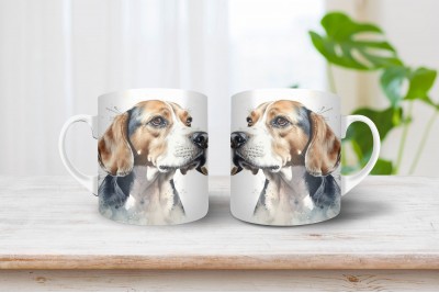 Beagle mintás bögre