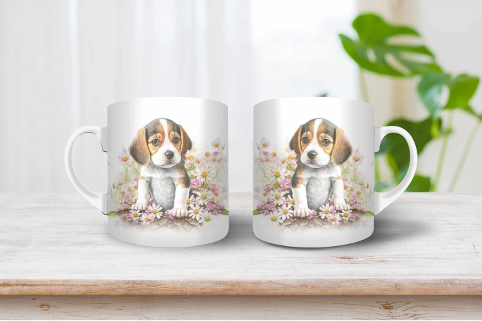Beagle kölyök mintás bögre beagle kölyök mintás bögre 2