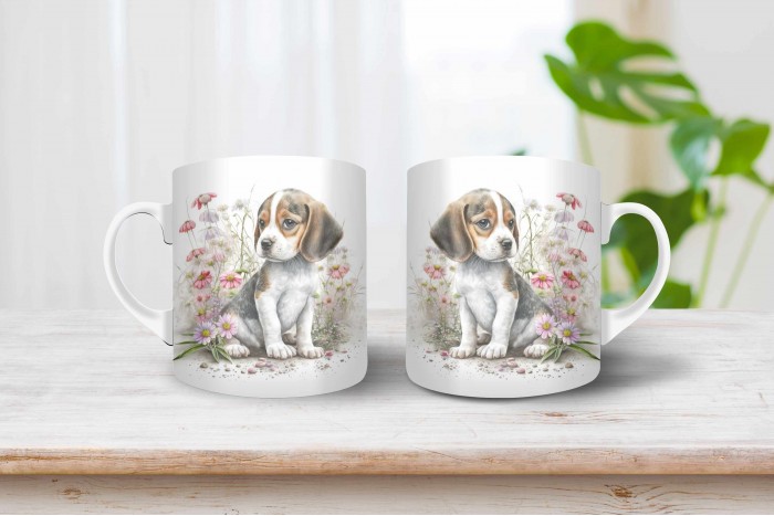 Beagle kölyök mintás bögre beagle kölyök mintás bögre 2