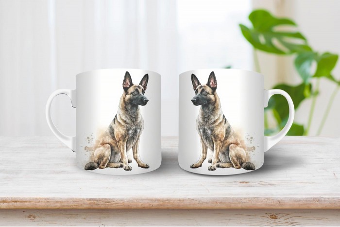 belga juhász - malinois mintás bögre 2