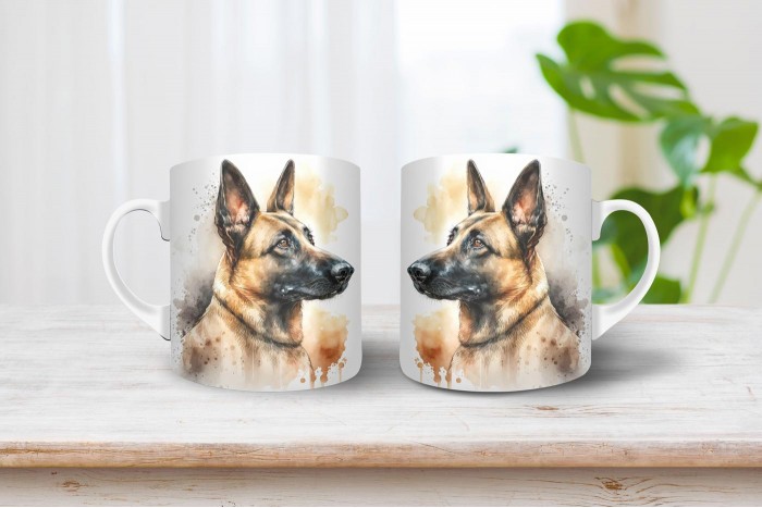 belga juhász - malinois mintás bögre 2
