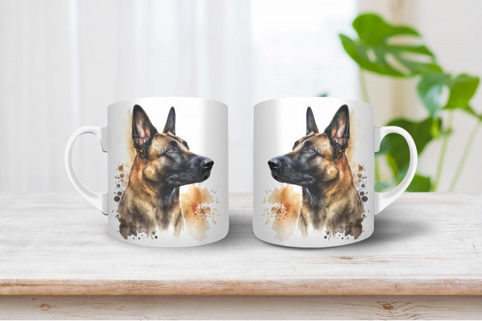 belga juhász - malinois mintás bögre 2