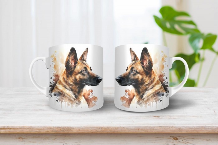 belga juhász - malinois mintás bögre 2