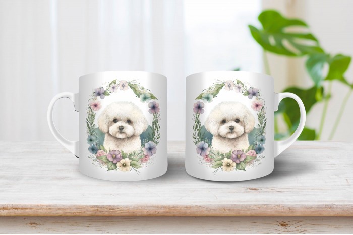 bichon mintás bögre 2