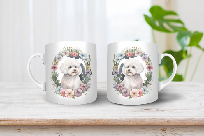 bichon mintás bögre 2