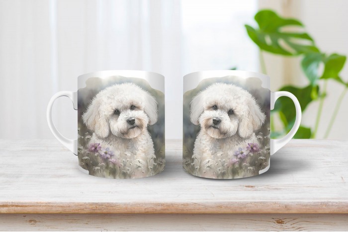 bichon mintás bögre 2