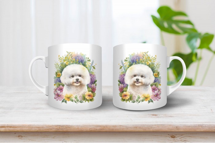 bichon mintás bögre 2