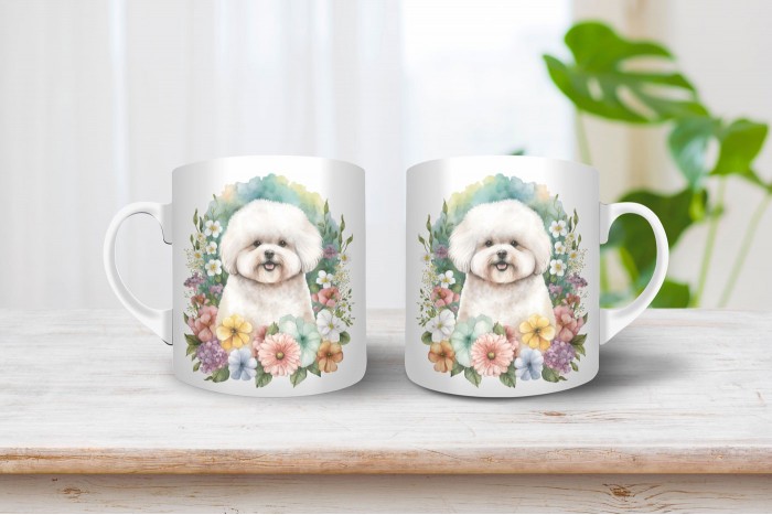 bichon mintás bögre 2