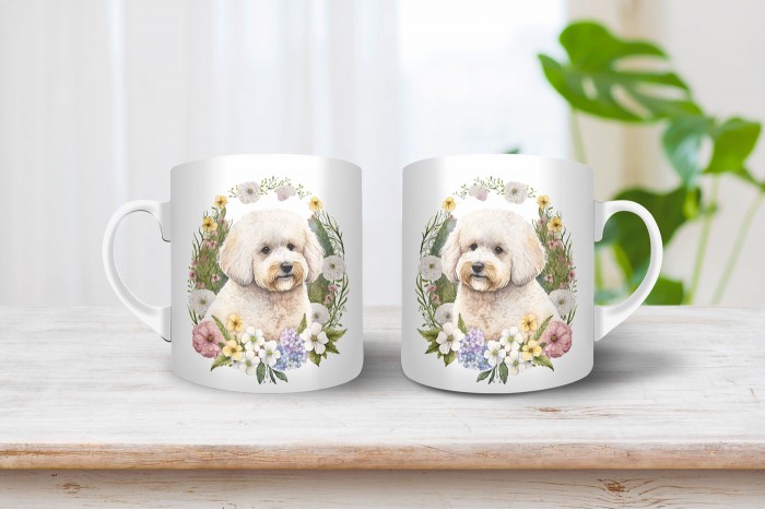 bichon mintás bögre 2