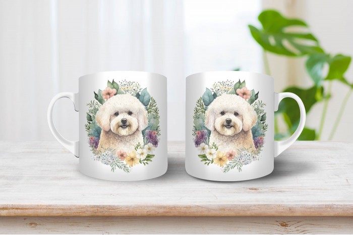 bichon mintás bögre 2