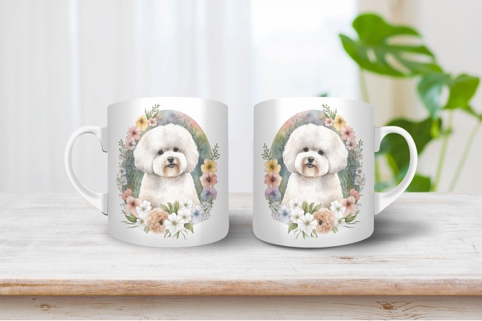 bichon mintás bögre 2