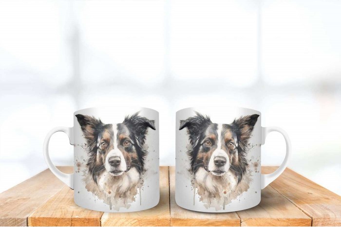 border collie mintás bögre 2