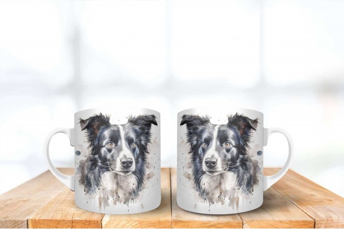 border collie mintás bögre 2