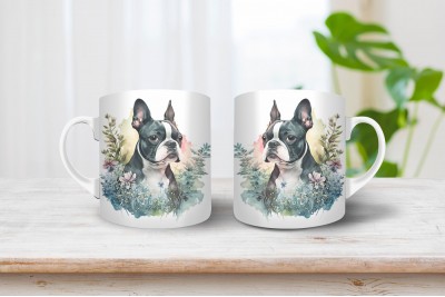 Boston terrier mintás bögre