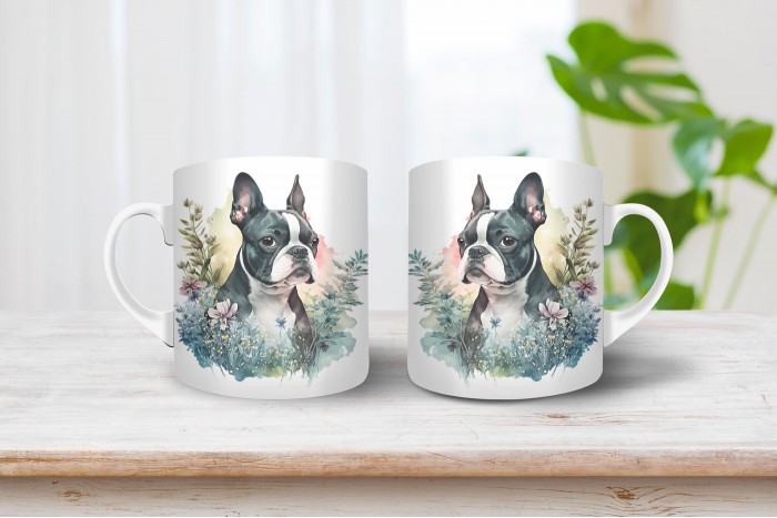 boston terrier mintás bögre 2