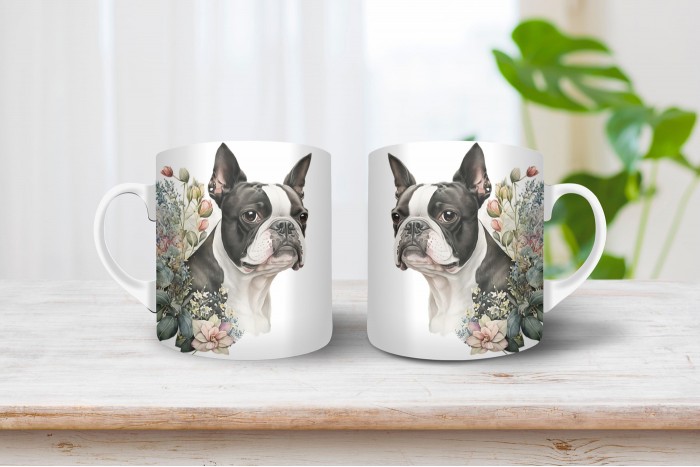 boston terrier mintás bögre 2