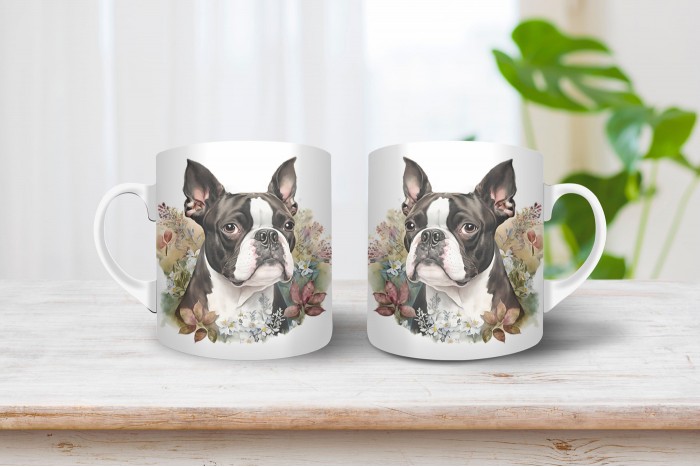 boston terrier mintás bögre 2