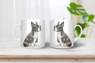 Boston terrier mintás bögre