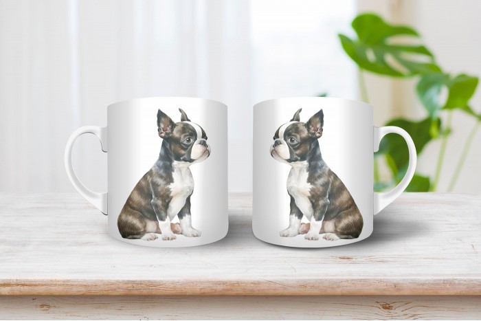 boston terrier mintás bögre 2