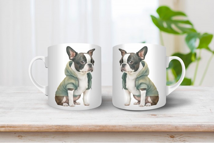 boston terrier mintás bögre 2